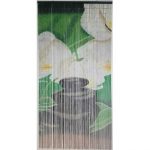 Beaded Floral Flower Semi-Sheer Thermal Single Curtain Panel