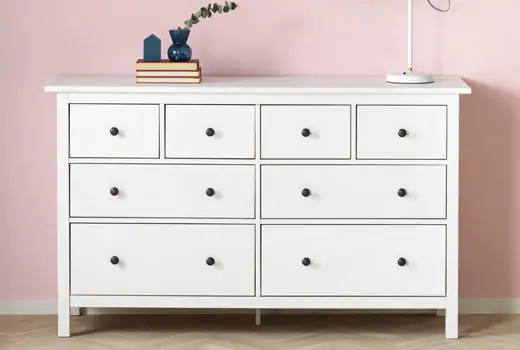 HEMNES 8-drawer dresser, white