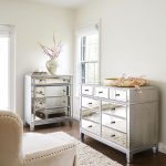 Hayworth Collection Mirrored Silver Chest & Dresser Bedroom Set
