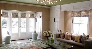 Love how so many different patterns created such a cohesive look. Great  statement light for a low ceiling. More