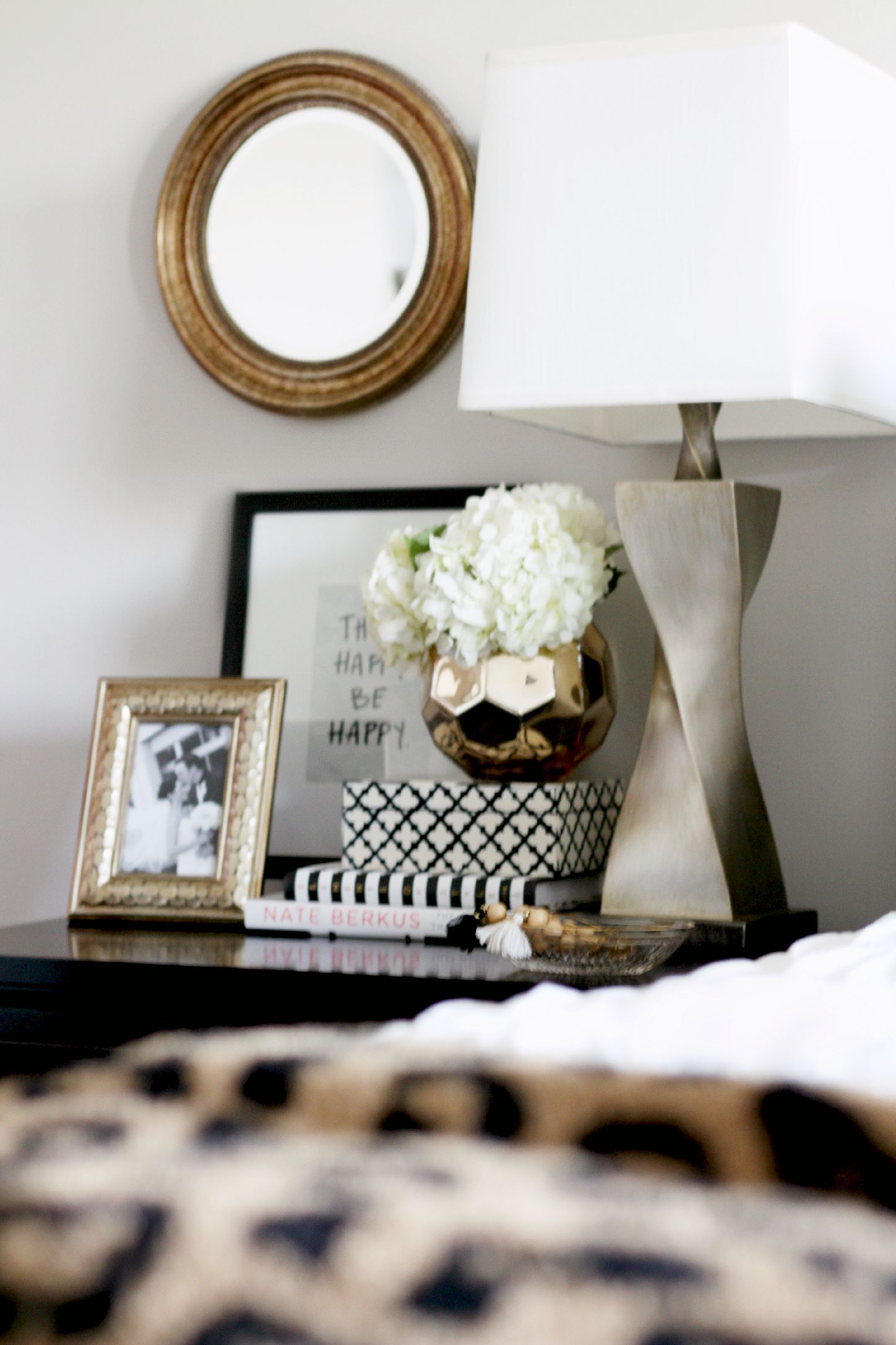 How to style a nightstand - bedside table styling essentials - back to  basics - This is our Bliss