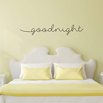 Amazon.com: Goodnight Wish Quote Decor - Wall Art Decal - 8
