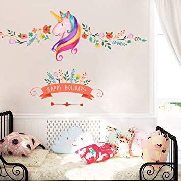 Amazon.com: Unicorn Wall Decor Sticker Decals Girls Bedroom Wall