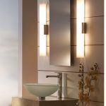 Left - Solace Bath Bar by Tech Lighting · Right - Tigris Oval Recessed  Mirror by Tech Lighting