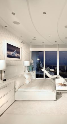 Britto Charette White Bedroom, Modern Bedroom, Condo Decorating, Condo  Living, Bedroom Styles