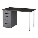 Amazon.com: Ikea Computer Table with drawers, black-brown, gray 47 1