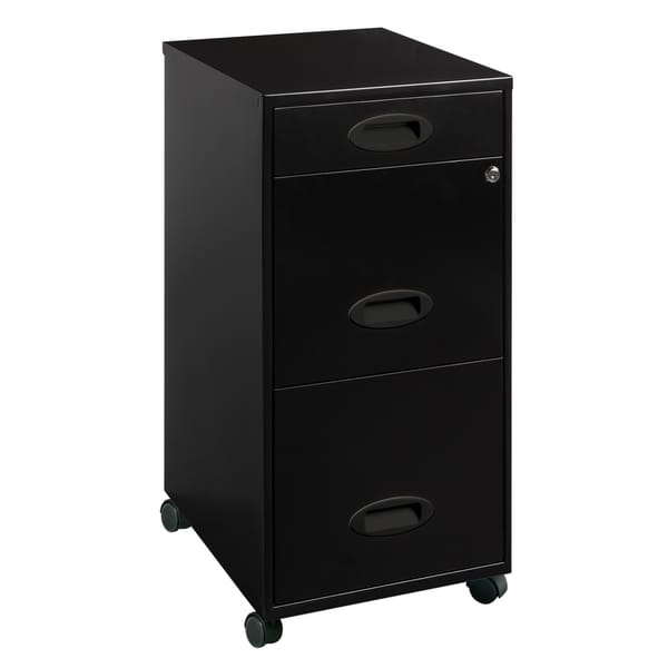 Shop Office Designs Black 3-drawer Mobile File Cabinet - Free