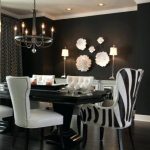 Black Dining Room Walls Black And White Dining Room Black Dining