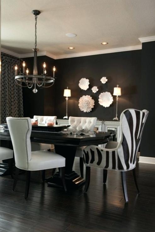 Black Dining Room Walls Black And White Dining Room Black Dining
