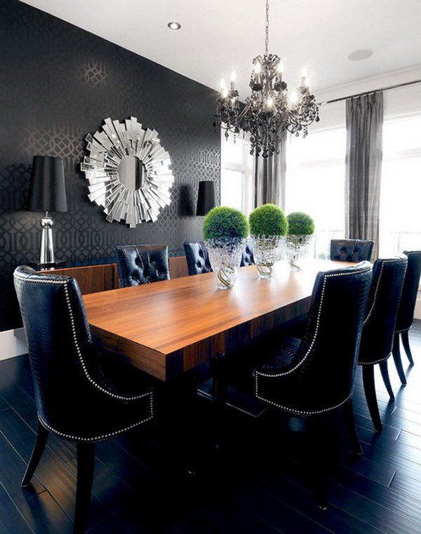 Black dining table decorating ideas
  for  your kitchen
