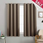 Amazon.com: Blackout Curtains Brown Bedroom Window Curtains Living