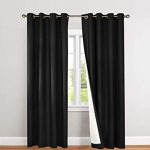 Amazon.com: Blackout Curtains Black 63 inch Bedroom Window Curtain