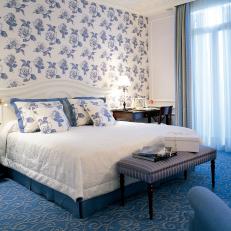 Blue Floral Bedroom