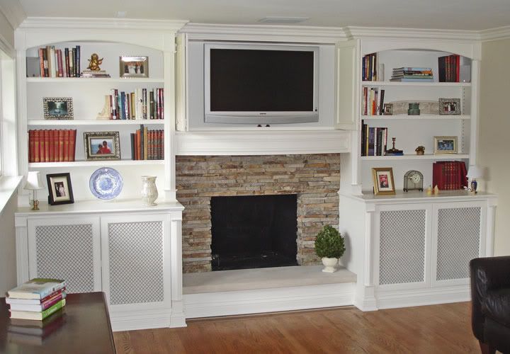 Bookcase Built In Cabinets Around Fireplace | Built-in bookcases around a  shallow fireplace??