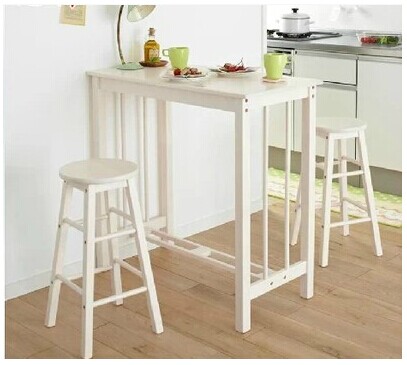 Wood breakfast table breakfast bar stool chair bar tables bar small  apartment small household combination coffee table and chair