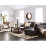 Abbyson Devonshire Leather Tufted Sectional (Brown) (Foam)