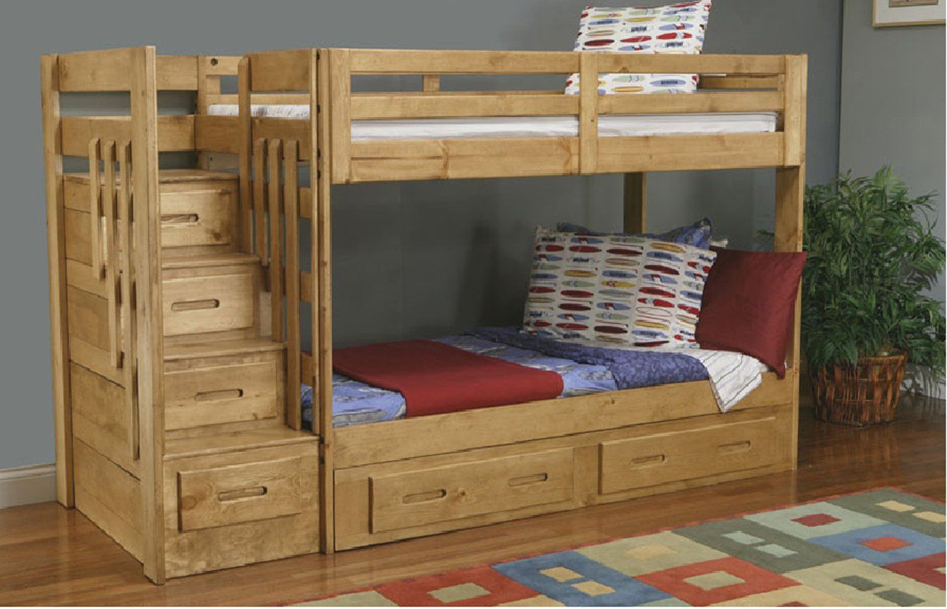 Blueprints For Bunk Beds With Stairs, Storage…