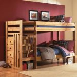 Simply Bunk Beds 7989 Twin over Twin Bunk Bed with Stairs and Drawers