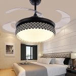 Tipton Light Black Modern Simple Invisible Fan Lights Led Ceiling