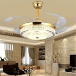 Modern LED Luxury Ceiling Fan light 42 Inch Invisible Fans with
