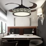 Remote control fan lamp ceiling fan light simple modern bedroom