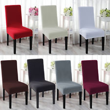 Stretch Spandex Dining Room Chair Cover Removable Seat Slipcover Furniture  Decor