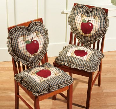 Country Plaid Check Apple Kitchen Chair Cushions. I do not like to sit on  cushions, But these are adorable for when the chairs are no…