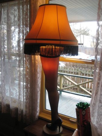 A Christmas Story House: Leg lamp in the front window