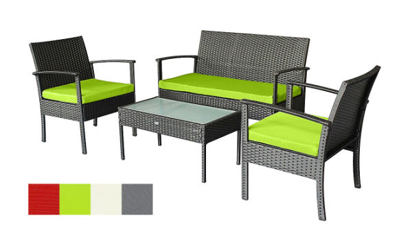 Patio Furniture Sets Clearance Outdoor Set Small Rattan Wicker Chairs  Backyard Porch Furniture W/ Extra