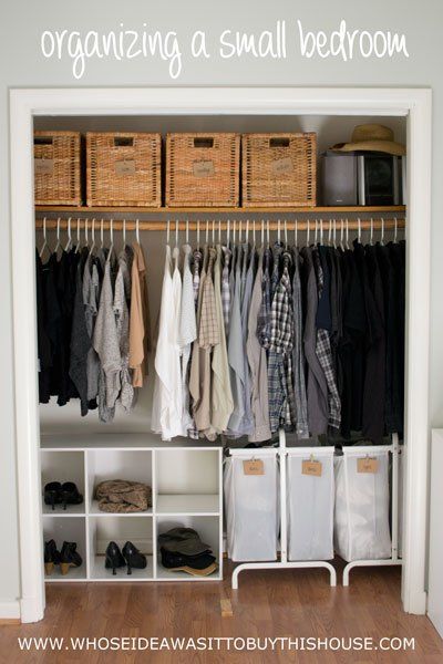 how we organized our small bedroom, bedroom ideas, closet, organizing,  storage ideas