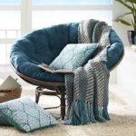 Plush Teal Papasan Cushion. Comfortable Chairs For Bedroom
