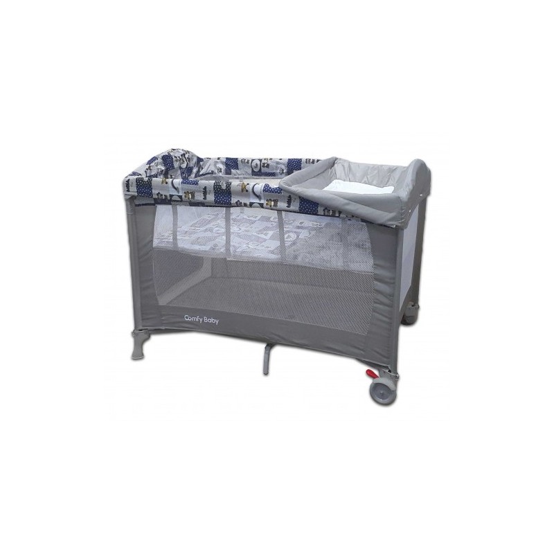 Comfy Baby Travel Cot - Premium Grey (FOC Memory Foam Mattress Topper).  Loading zoom