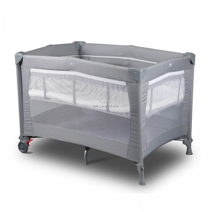 Comfy Baby Exclusive Travel Cot - Grey ( GET Comfy Baby Topper +  Blanket )