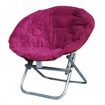 Show Off A Hint Of Your Personality - Comfy Corduroy Moon Chair - Raspberry