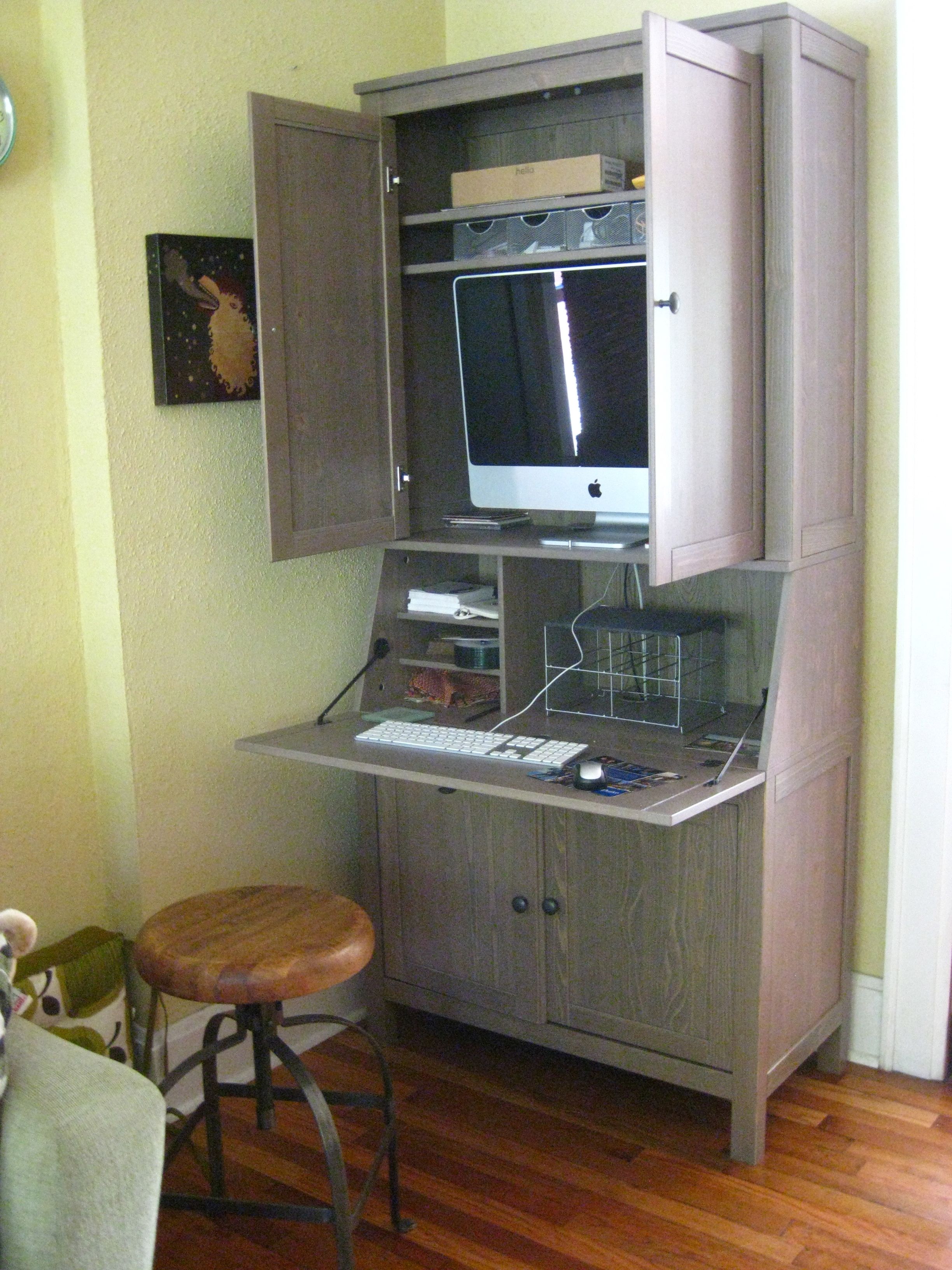 computer armoire desk ikea
