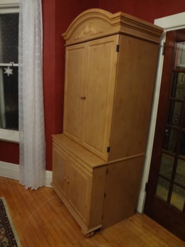 Bush Heritage Swing-Out Armoire Computer Desk