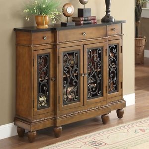 Image is loading Vidi-Accent-Hallway-Console-Sofa-Table-Chest-Metal-