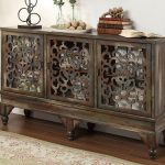 1PerfectChoice Edwin Hallway Entryway Console Sofa Table Storage Cabinet  Chest Weathered Oak