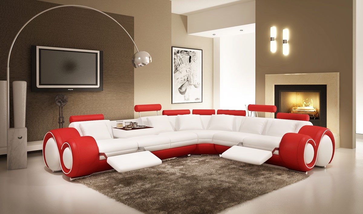 Image of: Contemporary Leather Recliner Sofa Design