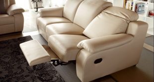 Modern Reclining Sofa Beige