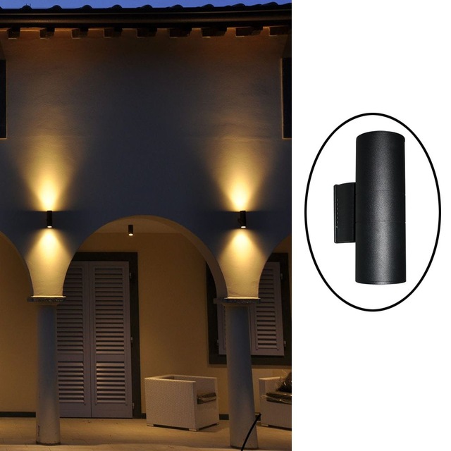 Up down contemporary outdoor wall lamp Bridgelux 6W 10W 14W 20W 30W COB LED wall  light