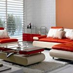 Image Unavailable. Image not available for. Color: B 205 Modern Contemporary  White And Red Leather Sectional Sofa Set