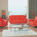 Quality Bonded Leather, Modern Designer Sofas. Contemporary Red Leather  Sofa Set 2818