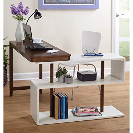 Amazon.com: Modern Executive Desk - Contemporary White And Walnut