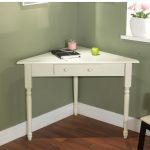 White Corner Desk with Turned Legs - Contemporary - Desks And