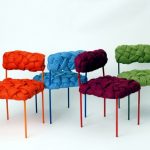 This cool seating design by Brazilian designer impressed not only with  fresh colors, but also with an interesting pattern. The seat design mimics  the