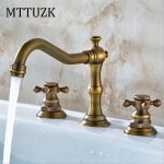 MTTUZK Antique Copper bathroom faucet for hot and cold Mixer tap