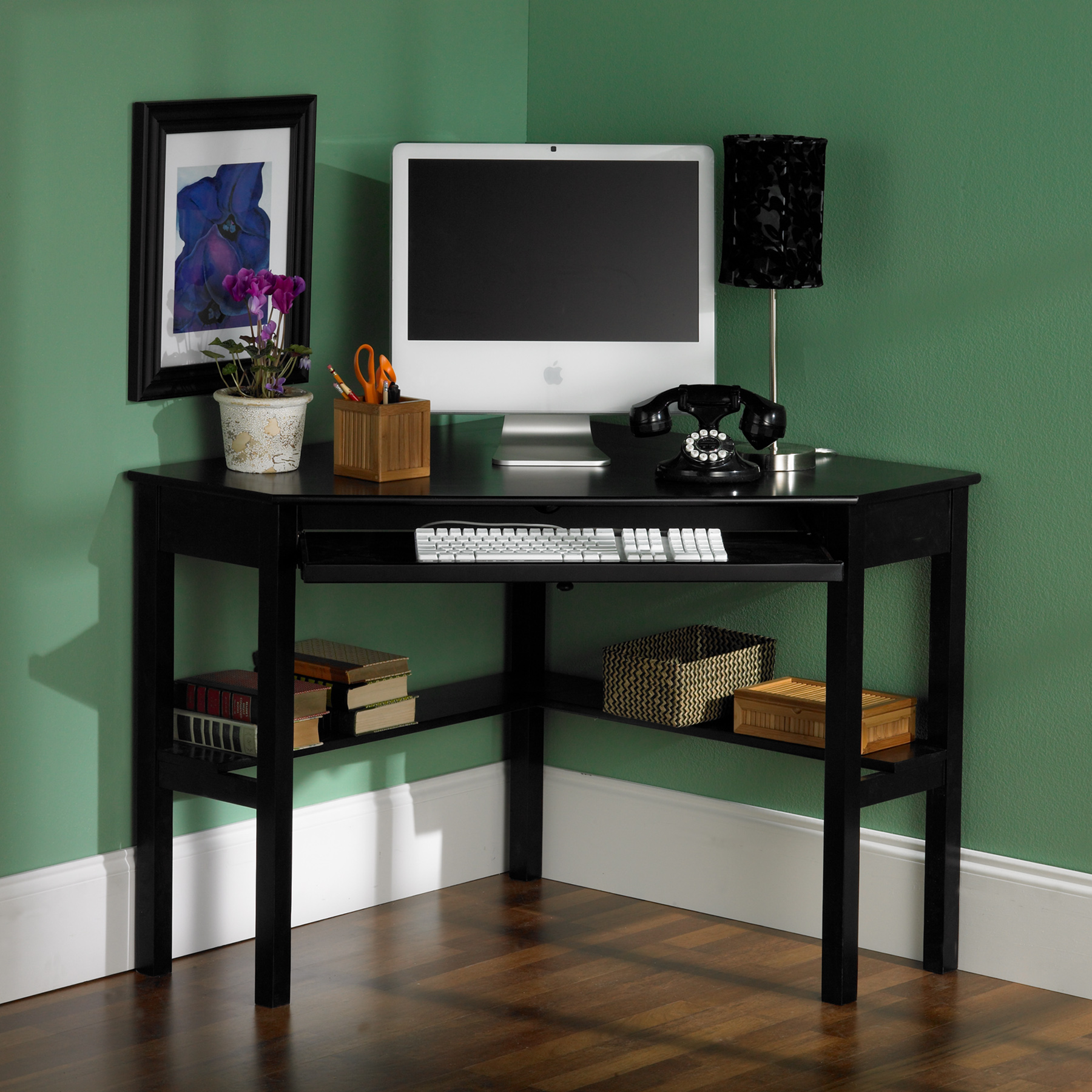 Beautiful corner computer desk for small
  spaces