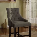 Acme 59197 Set of 2 drogo collection gray fabric padded and tufted
