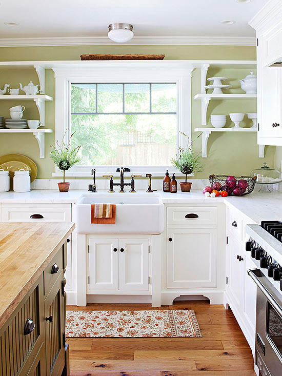Attractive and functional country kitchen
  ideas for small kitchens